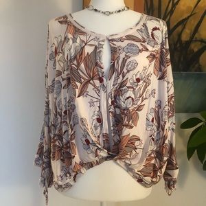 Floral Free People T-shirt Blouse